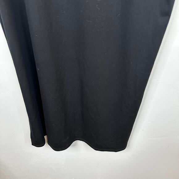 Eileen Fisher System Fine Jersey Easy Dress in Black - Picture 4 of 9